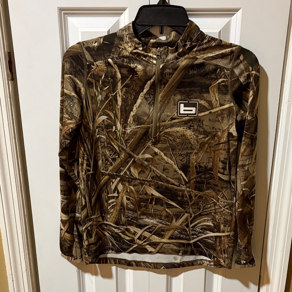 Banded Camo Long Sleeve Pullover